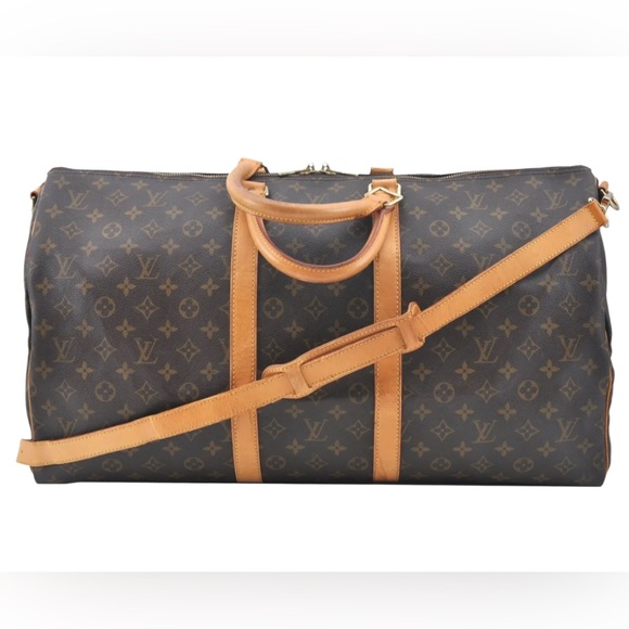 Auth Louis Vuitton Monogram Keepall Bandouliere 55 Boston Bag - Picture 2 of 16